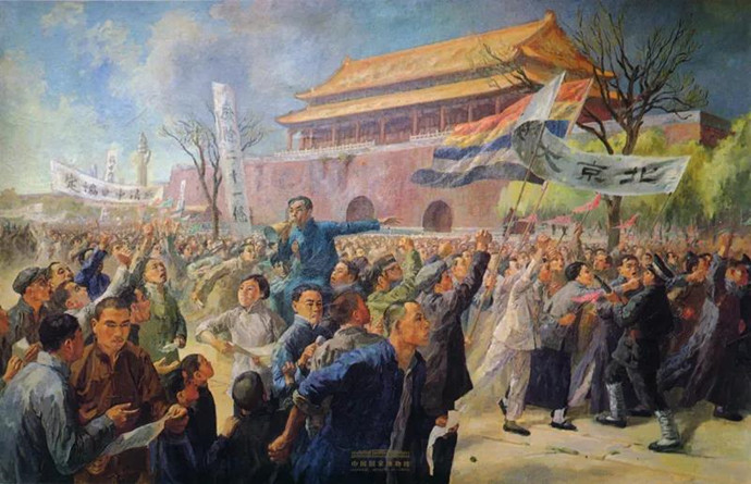 周令釗《五四運(yùn)動(dòng)》油畫，1951年，中國(guó)國(guó)家博物館藏.jpg